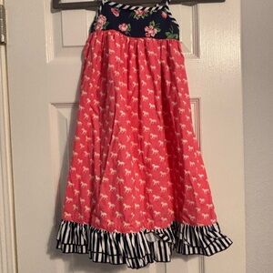 Cheeky Plum Pink Maxi A-Line Skirt with Ruffled Tiers